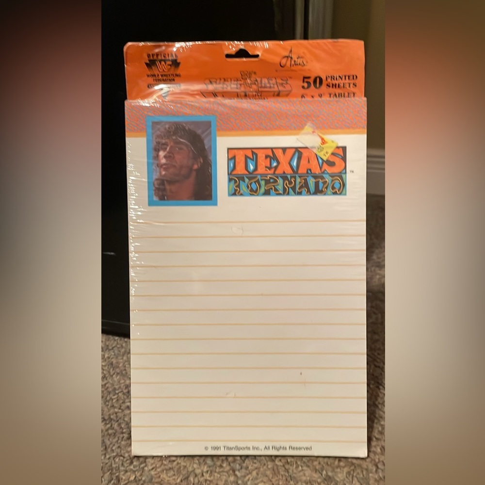 WWF Texas Tornado notepad